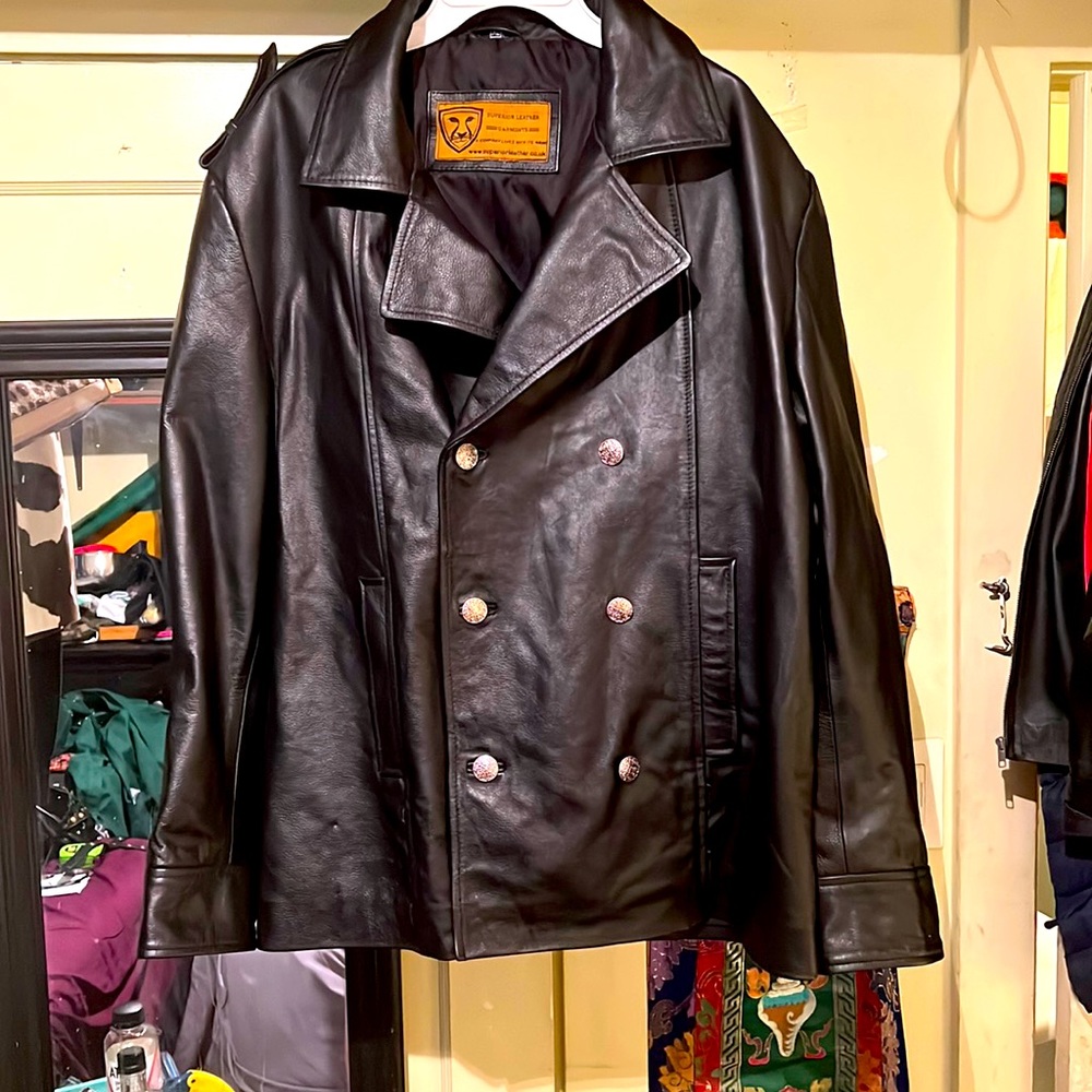U-Boat commander inspired leather jacket